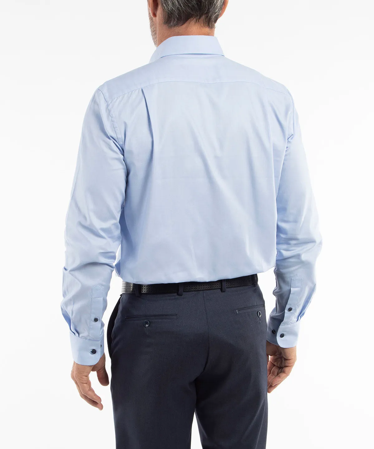 Signature Oxford Long Sleeve Sport Shirt with Contrast Buttons