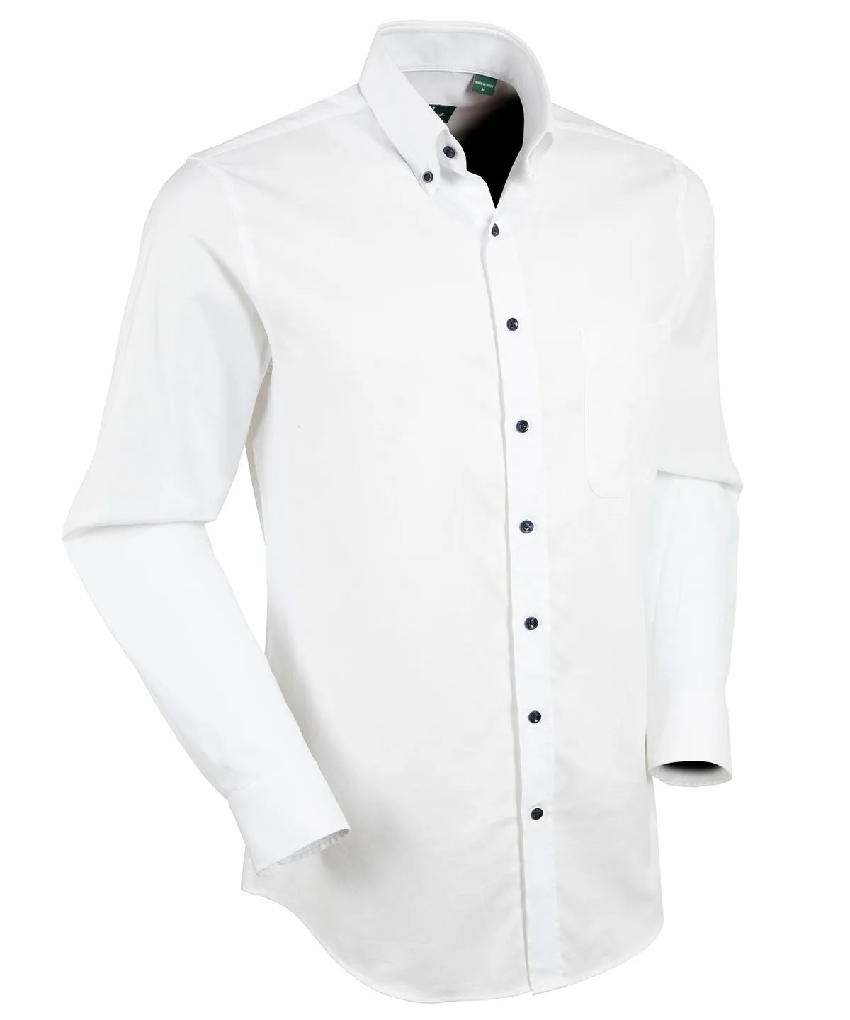 Signature Oxford Long Sleeve Sport Shirt with Contrast Buttons