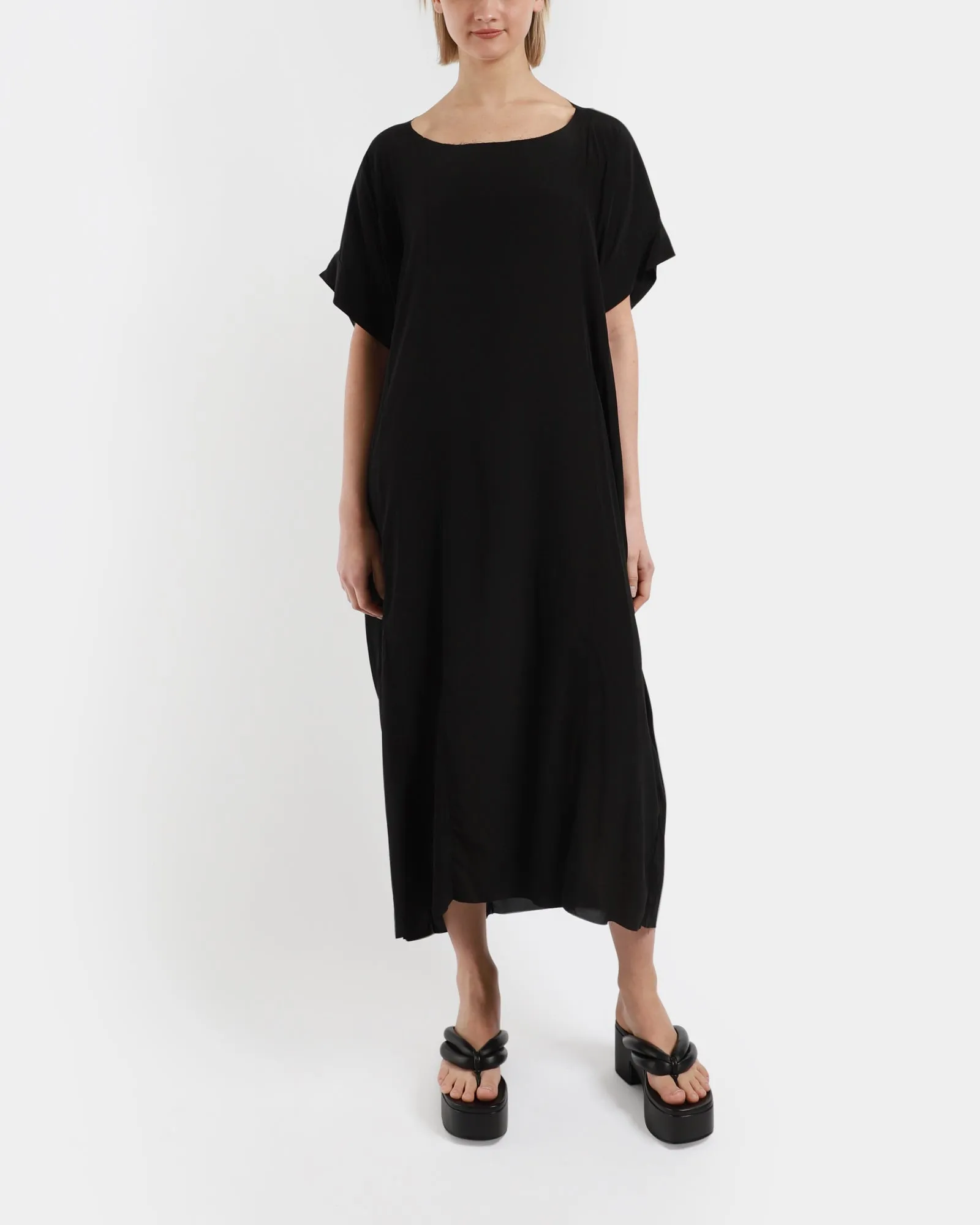 Silk Short Sleeve Dress