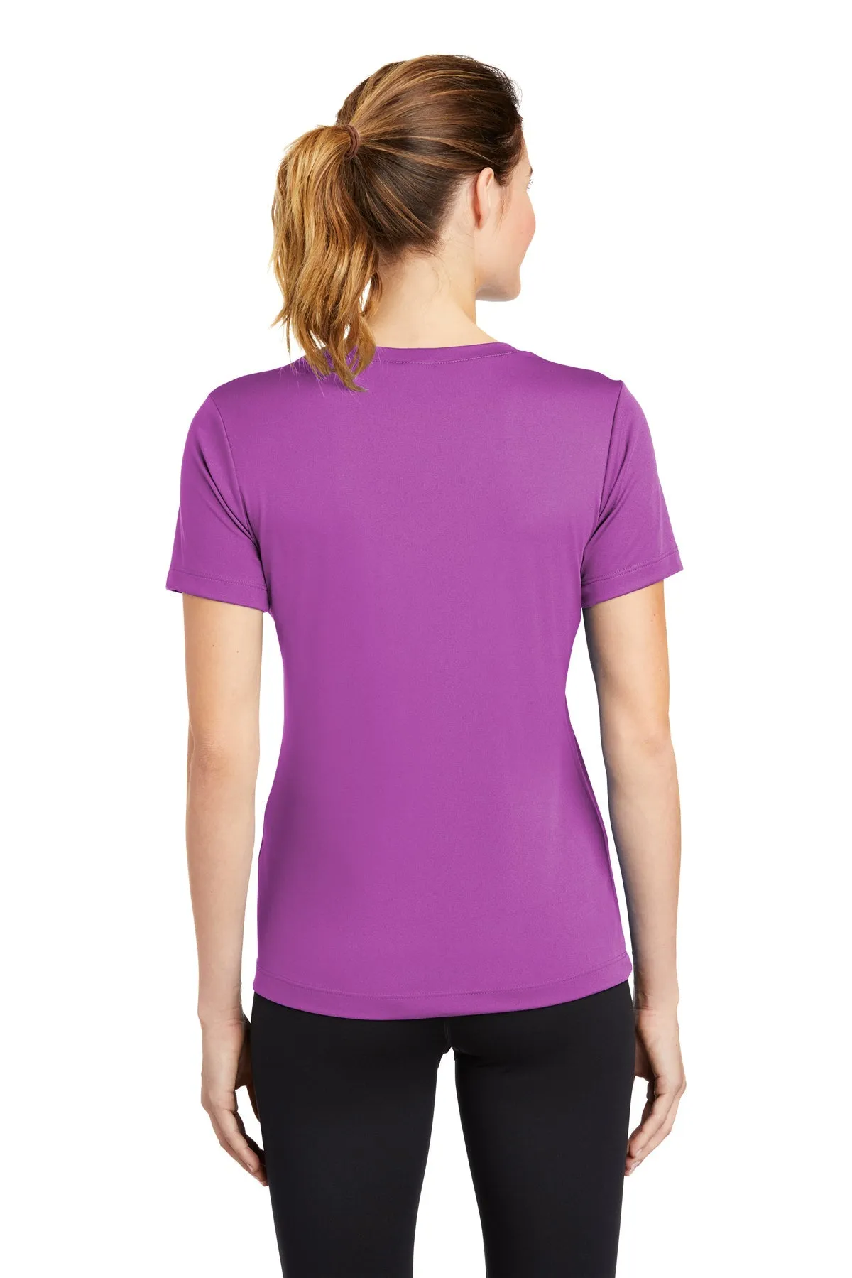 Sport-Tek Ladies PosiCharge Competitor Customized V-Neck Tee's, Pink Orchid