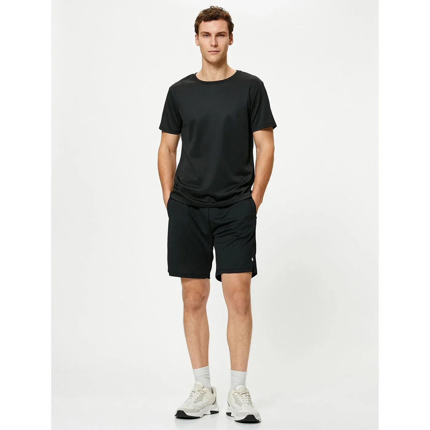 Sports Dri-Fit Black Plain Tshirt