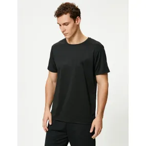 Sports Dri-Fit Black Plain Tshirt