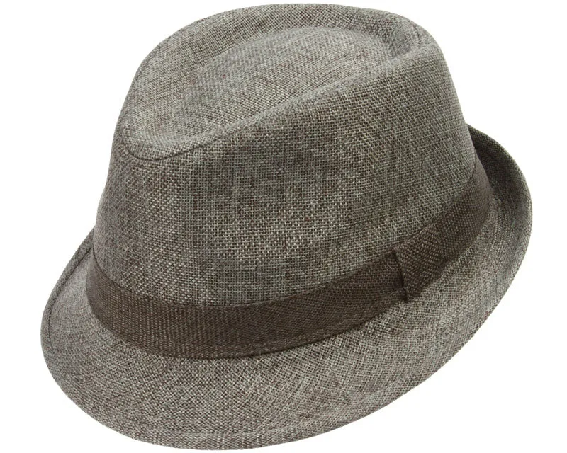 Stingy Brim Linen Fedora