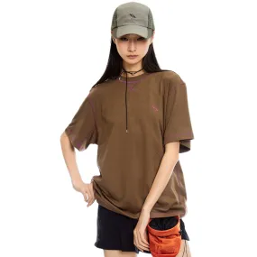 Stitch Quick Dry T-shirt in Brown