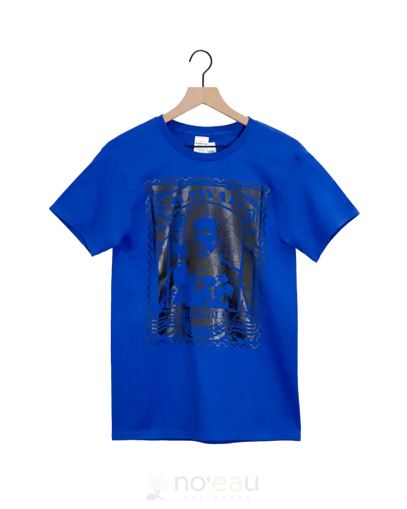 STRONGARM HAWAIIANS - Kalakaua Stamp Blue/Black T-Shirt