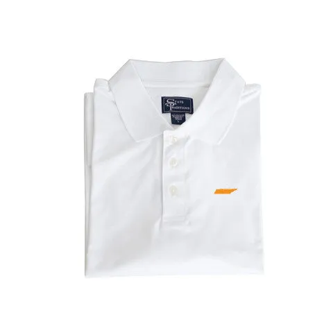 Tennessee Knoxville Clubhouse Performance Polo White