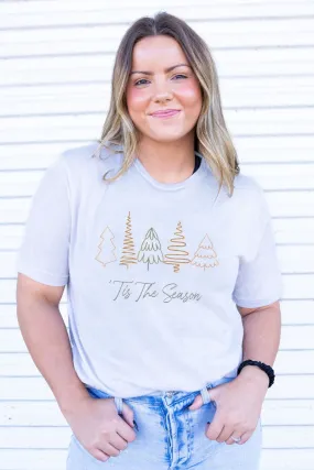 Tis The Season Christmas Trees Adult Soft-Tek Blend T-Shirt