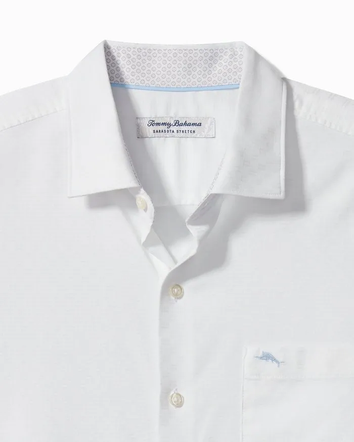 Tommy Bahama Sarasota Stretch Ventura Isles IslandZone® Stripe Shirt White