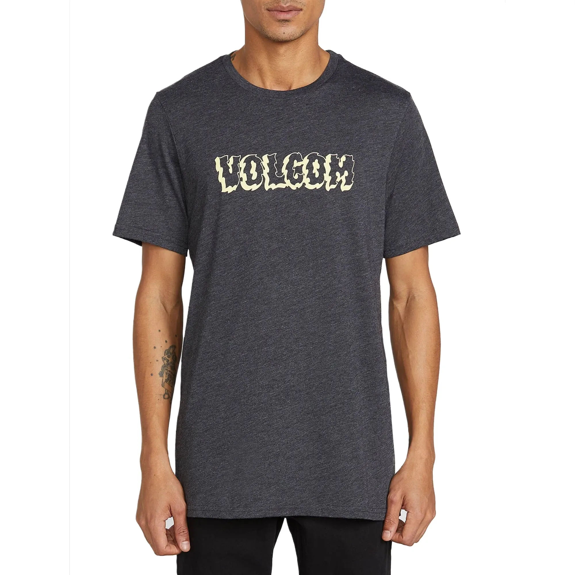 Volcom Sawblade Men's S/S T-Shirt - Heather Black