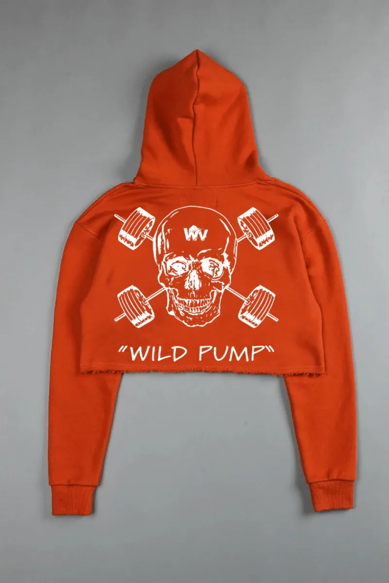 WILD PUMP (CROPPED) HOODIE IN ORANGE