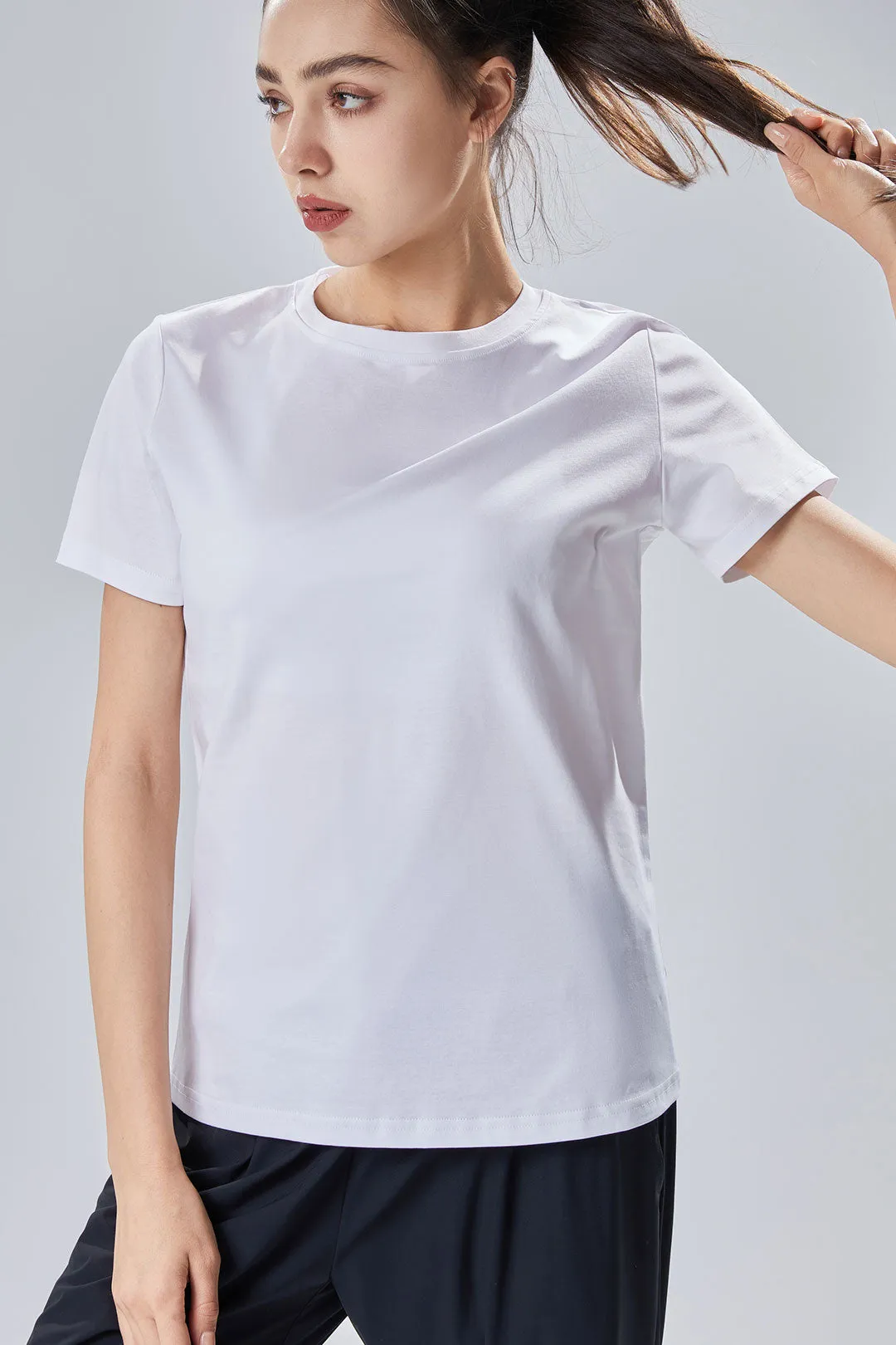 Women's Cool Cotton Round Neck Short Sleeve T-Shirt