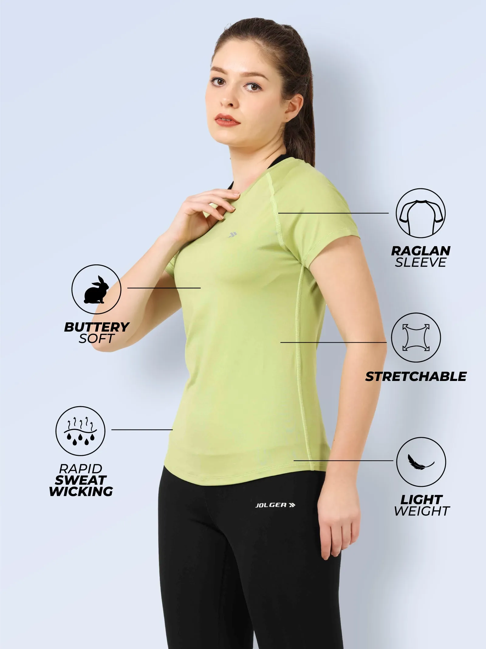 Women's Quick Dry Round Neck Gym T-Shirt