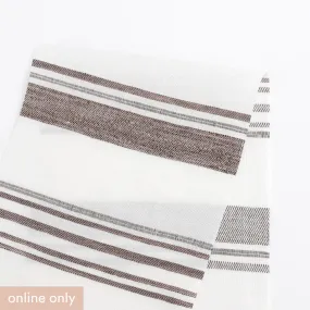 Woven Stripe Cotton / Linen - Portobello