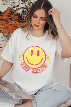 Yellow Happy Face Graphic Tee